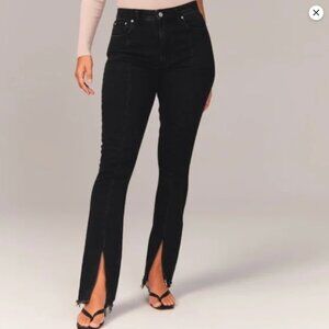 Abercrombie Split Hem Black Denim